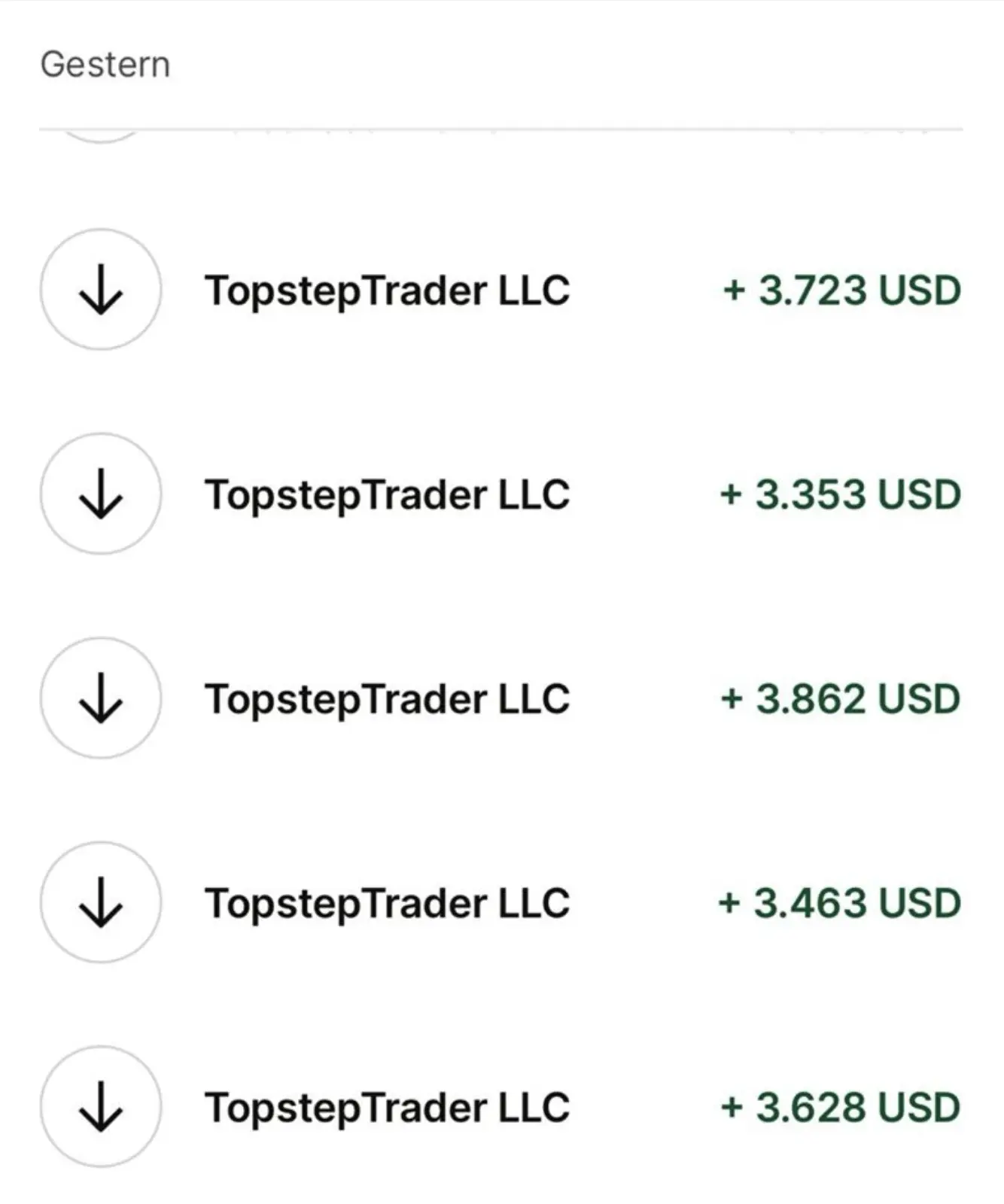 ELALIHOLDING Nachweis – Topstep VI